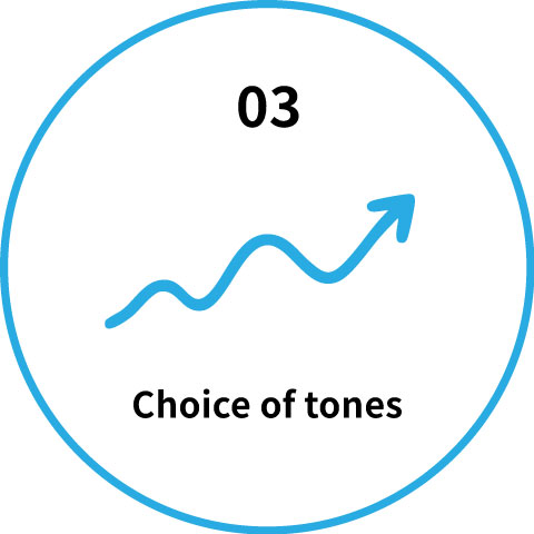 (3) Choice of tones